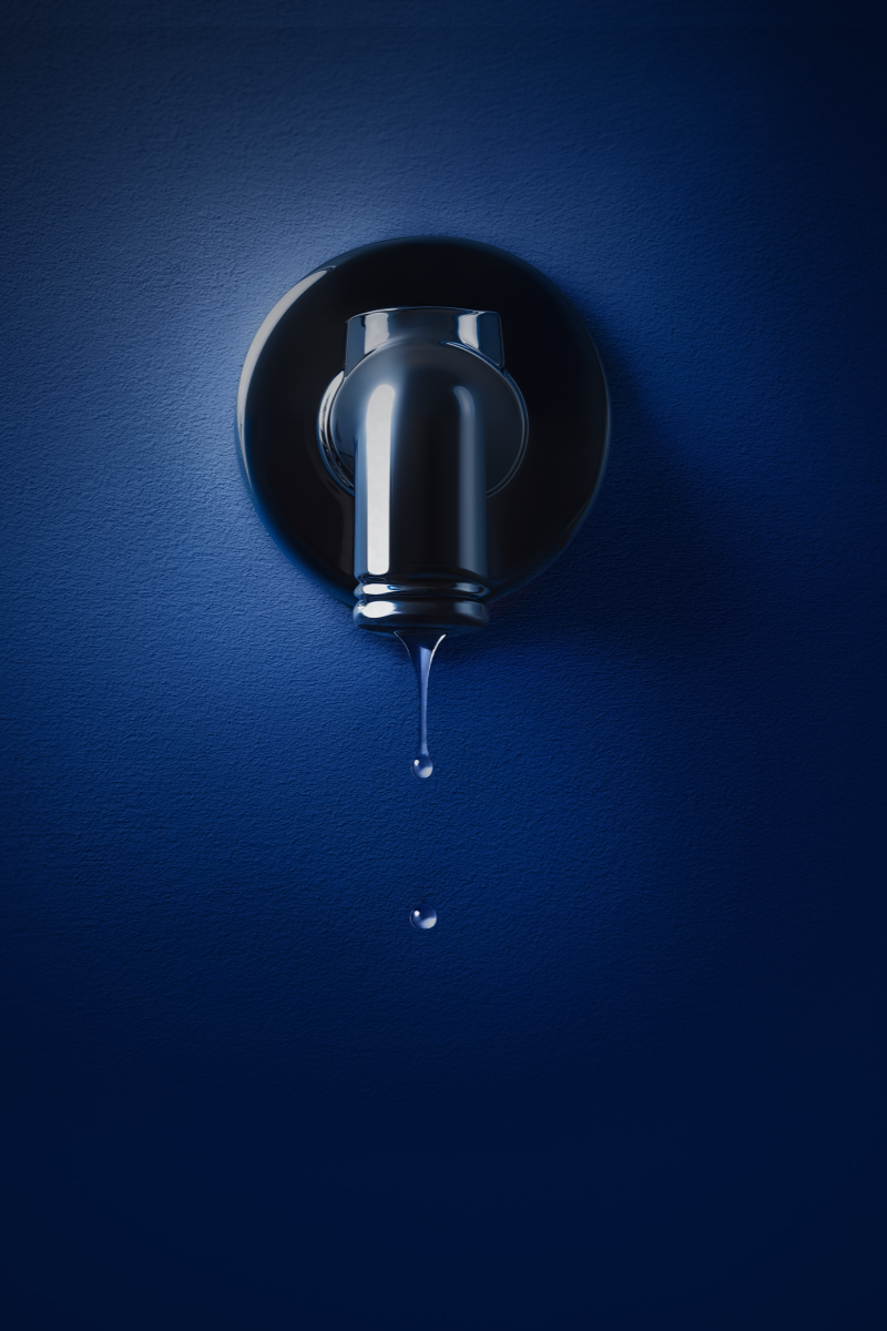 Leaking Faucet representing some urinary incontinence - mobile