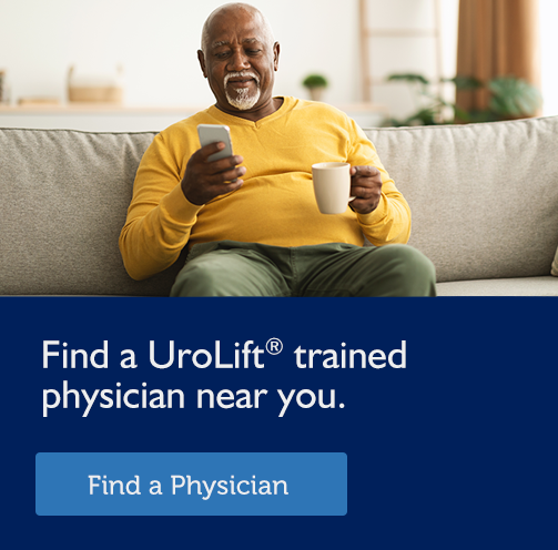 Man on sofa calling - Phys Finder