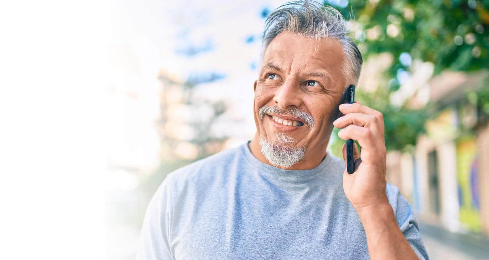 Man talking on a cell phone