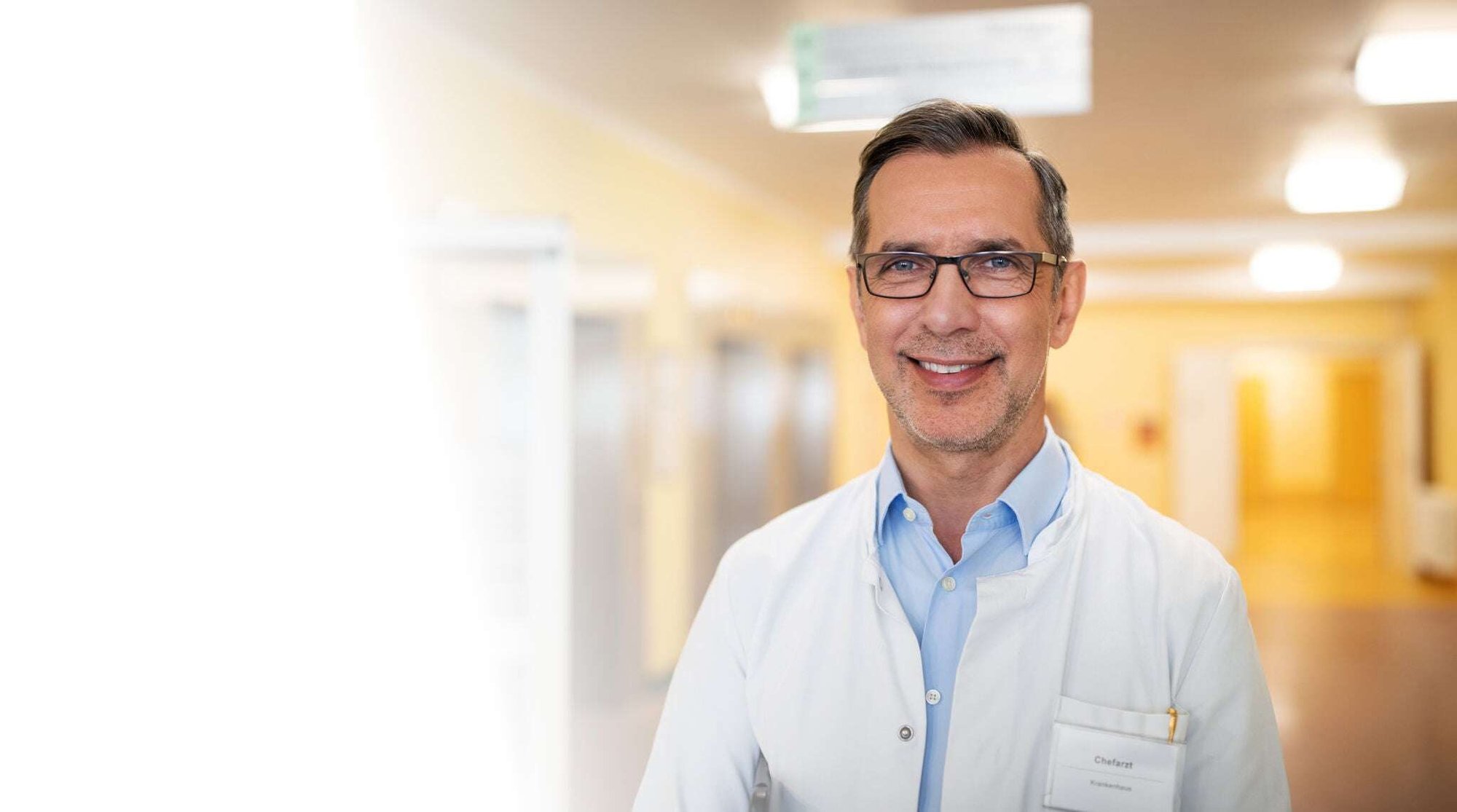 Doctor standing in a hallway