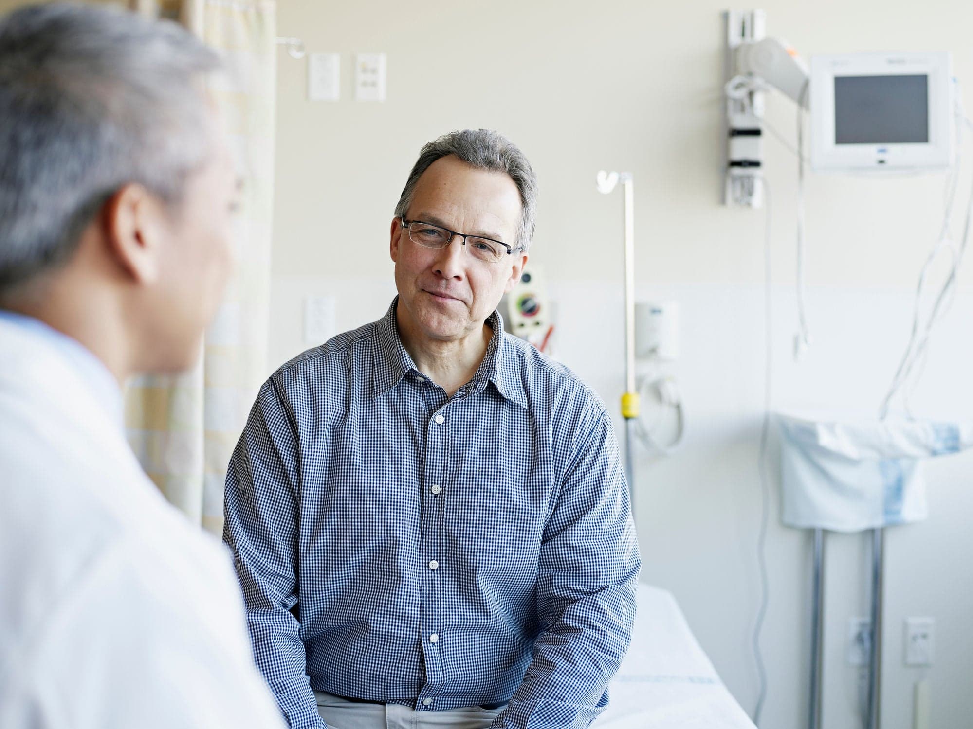 Patient listening to a doctor