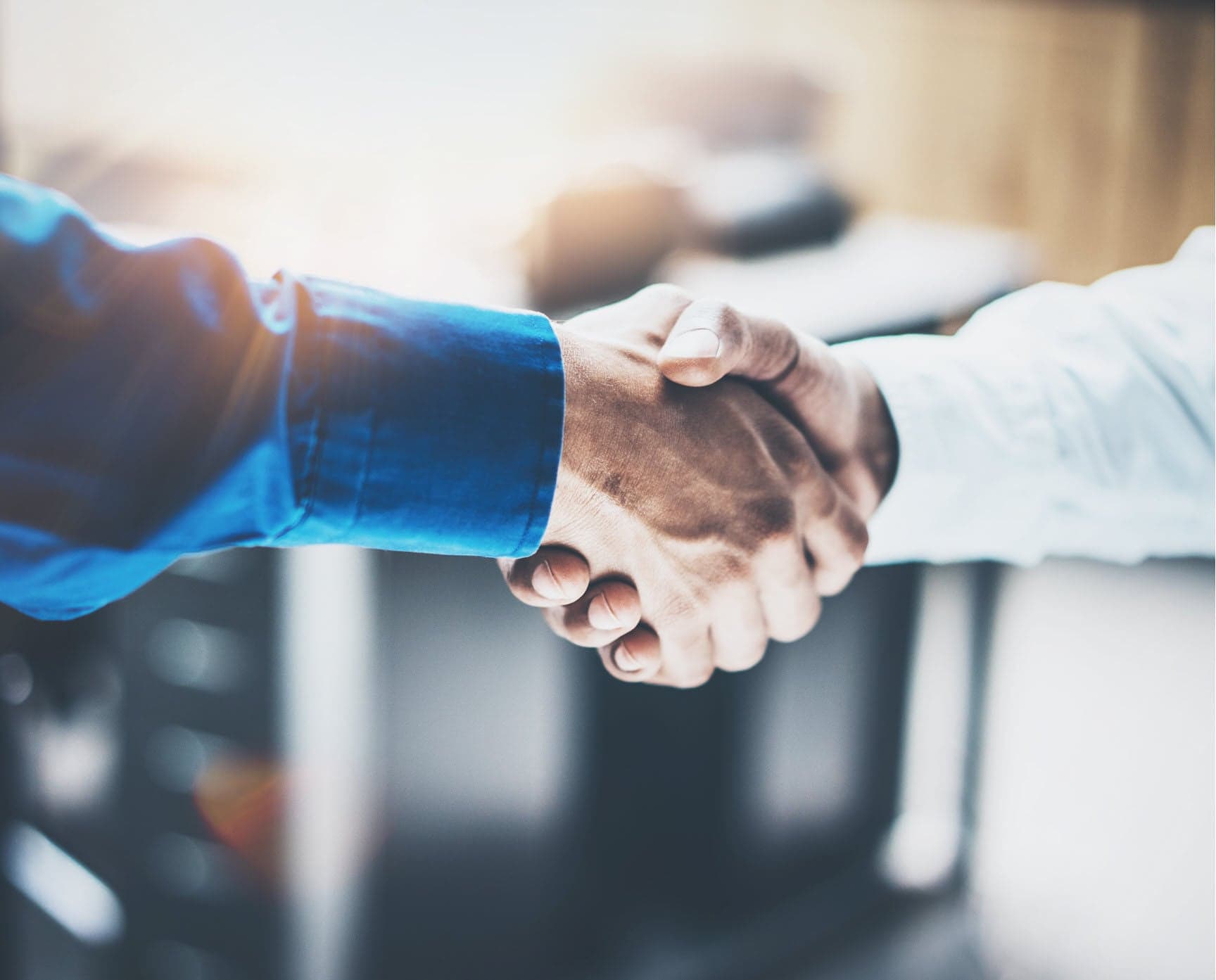 Two people shaking hands