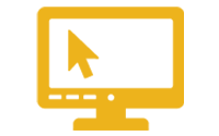 Icon of a computer screen with a cursor Icon of a computer screen with a cursor