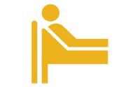 Icon of a person in bed Icon of a person in bed